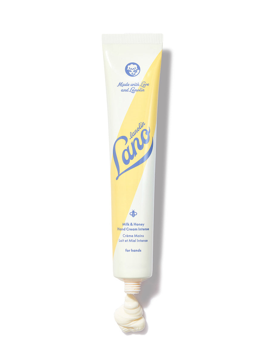 A tube of Milk & Honey Lanolin Hand Cream Intense with a white background